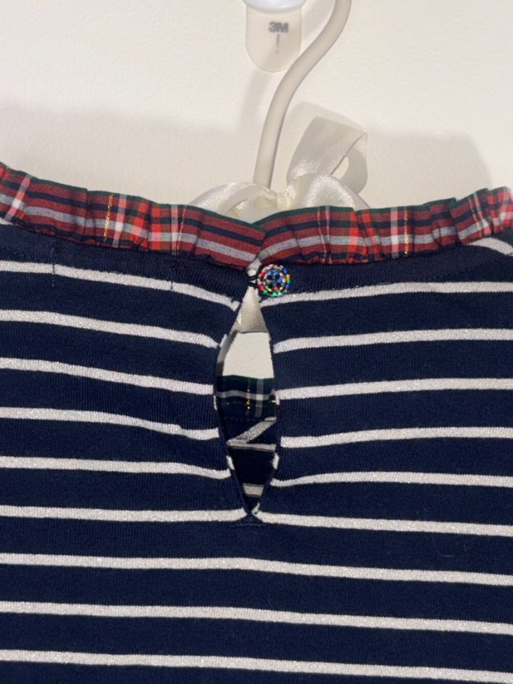 NEW NWT Crewcuts by J.Crew Girls TwoFer Plaid Stripe Shimmer Dress - L (10-11) - Picture 5 of 11